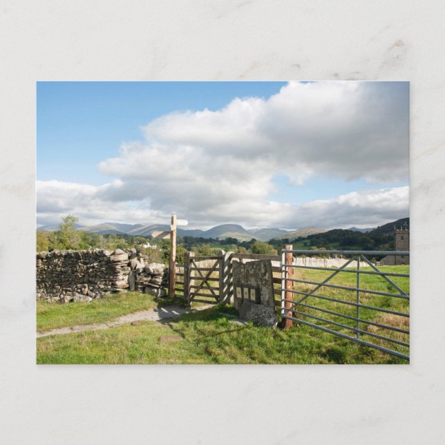 Hawkshead Cumbria England Card Poster Plaque Vykort (Framsida)