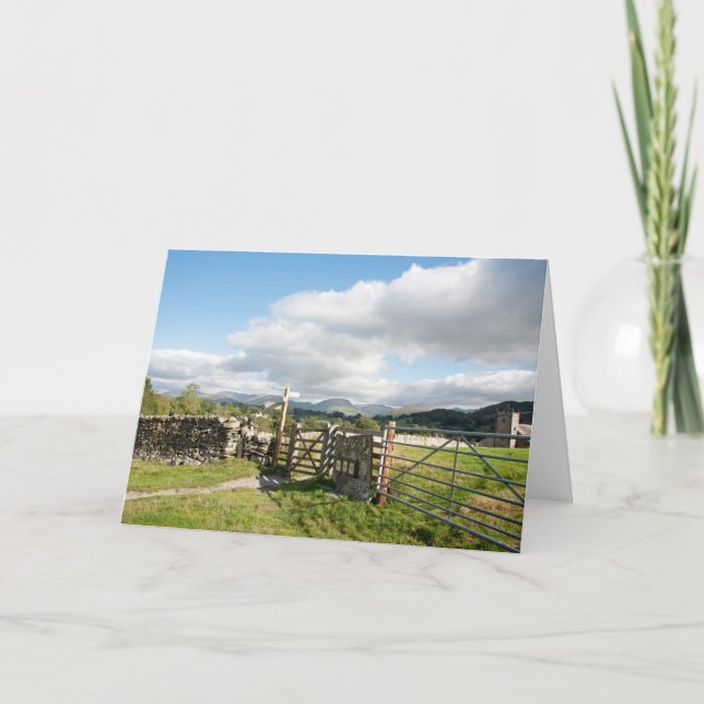 Hawkshead Cumbria England Kort (Framsida)