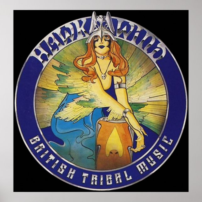 HAWKWIND - BRITISH TRIBAL MUSIC POSTER (Framsidan)