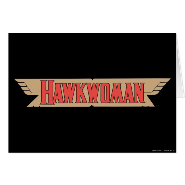 Hawkwomen Logotyp Hälsningskort (Framsidan Horizontal)