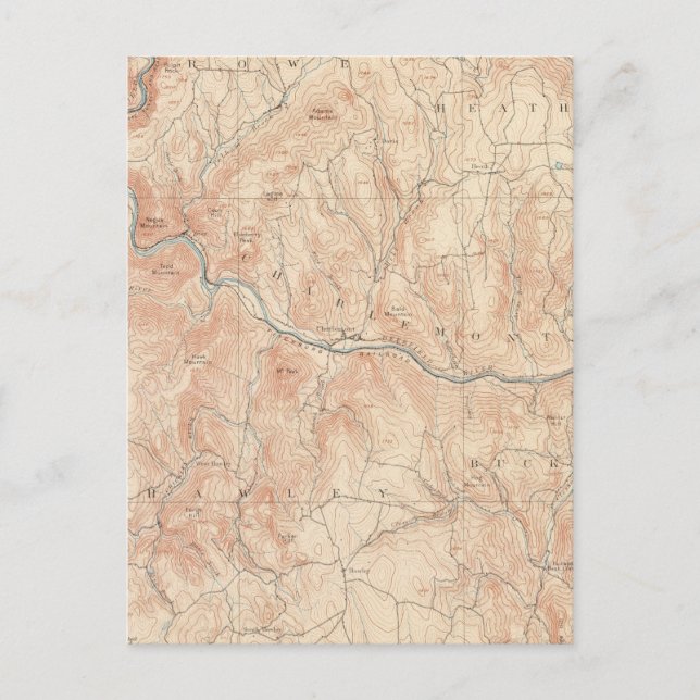 Hawley, Massachusetts Vykort (Framsida)