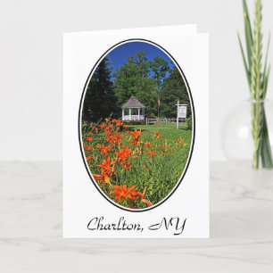 Hawley parkerar, Charlton, NY-hälsningkort Kort