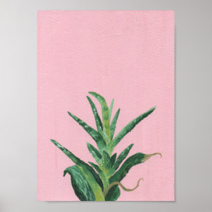 Haworthia suckulent akrylmålning poster