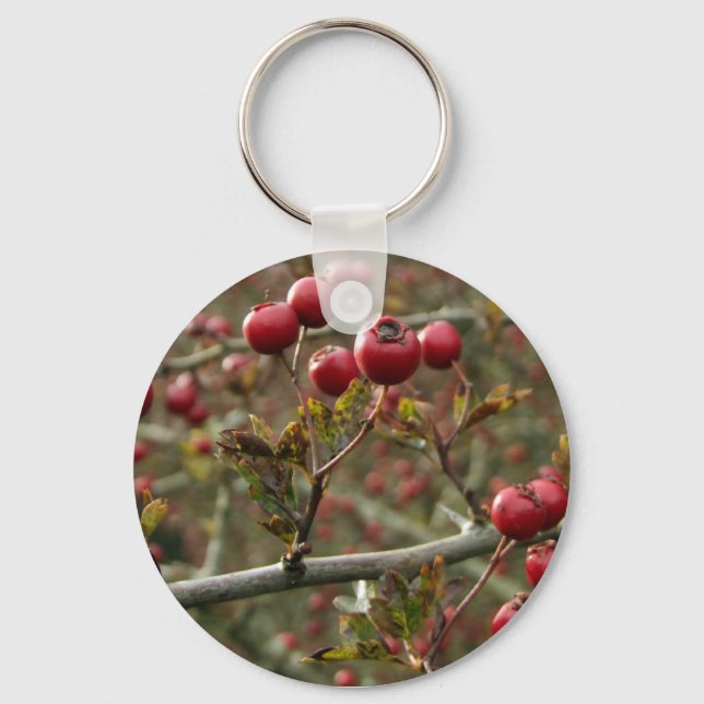 Hawthorn Berries Keychain Nyckelring (Framsida)