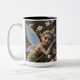 Hawthorn Flower Fairy Två-Tonad Mugg