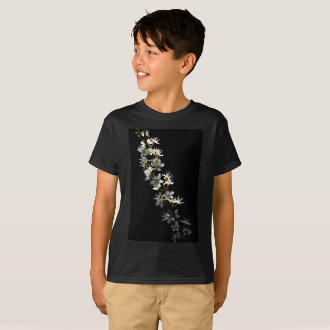 Hawthorn Flowers bccna T Shirt (Hel framsida)