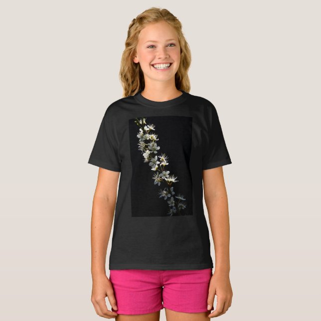 Hawthorn Flowers gccnm T Shirt (Hel framsida)
