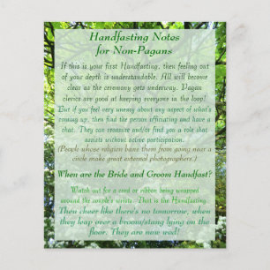 Hawthorn & Oak Handfasteprogram med anteckningar