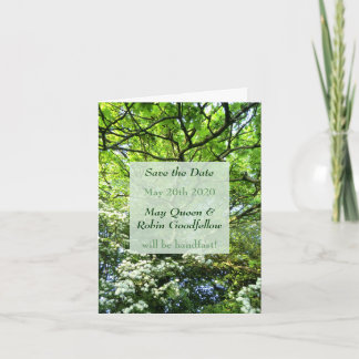 Hawthorn & Oak Handfasting Spara datum Notecard Inbjudan