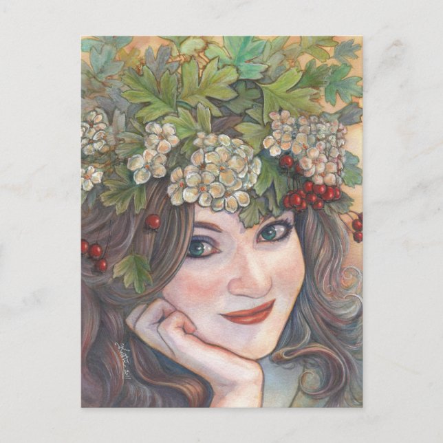 Hawthorn Queen. Vykort (Framsida)