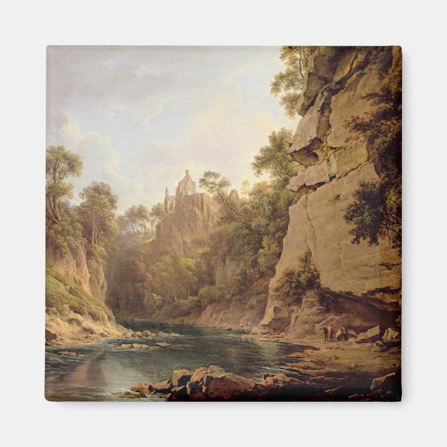 Hawthornden Castle, nära Edinburgh, c.1820-22 (olj Magnet (Framsidan)