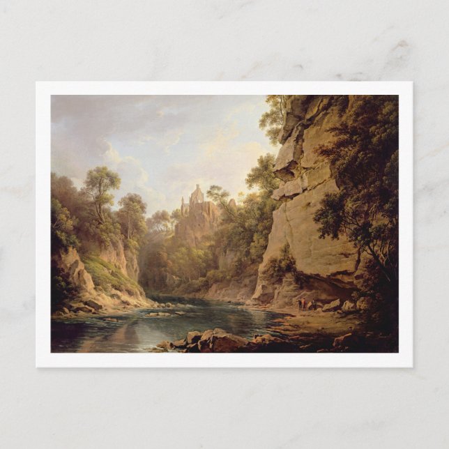 Hawthornden Castle, nära Edinburgh, c.1820-22 (olj Vykort (Framsida)