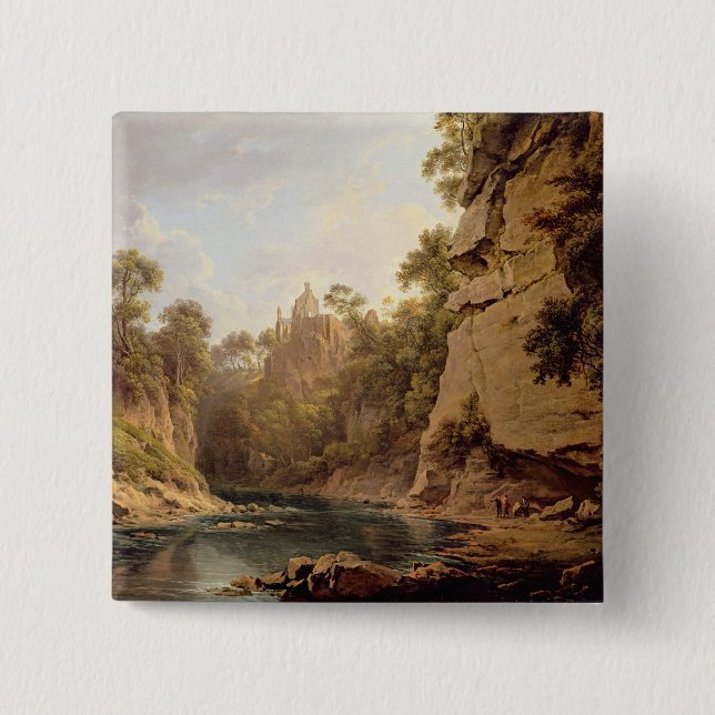 Hawthornden slott, nära Edinburgh, c.1820-22 (olja Knapp (Framsida)