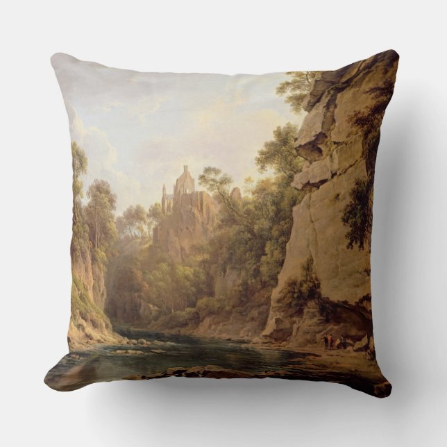 Hawthornden slott, nära Edinburgh, c.1820-22 (olja Kudde (Framsida)