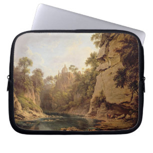Hawthornden slott, nära Edinburgh, c.1820-22 (olja Laptop Fodral