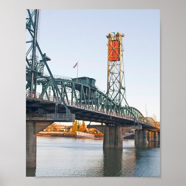 Hawthorne Bridge Portland Daytime Poster (Framsidan)