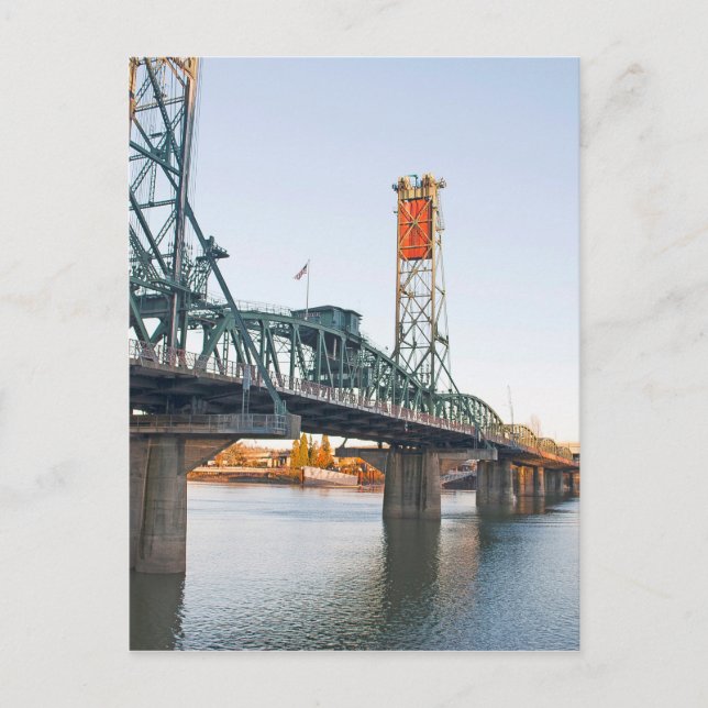 Hawthorne Bridge Portland Daytime Vykort (Framsida)