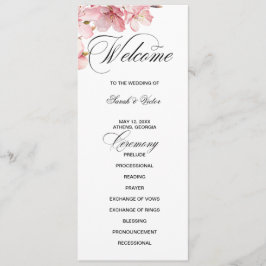 Hawthorne Calligraphy dubbelsidigt programkort Program