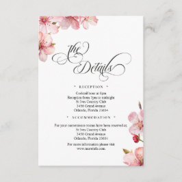 Hawthorne Calligraphy QR Code Enclosure Card Tilläggskort