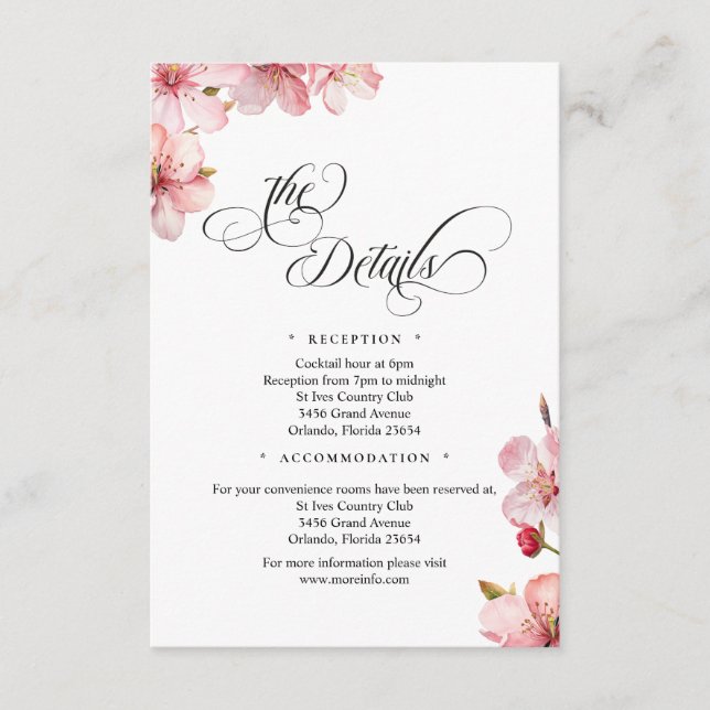 Hawthorne Calligraphy QR Code Enclosure Card Tilläggskort (Framsida)