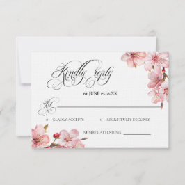 Hawthorne Calligraphy Wedding Kindly Reply card OSA Kort