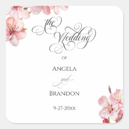 Hawthorne kalligrafi  fyrkantigt klistermärke