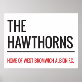 Hawthorns Stadium Sign Poster
