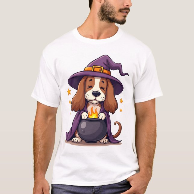 Häx-Basset-Öl T Shirt (Framsida)