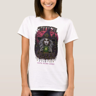 Häx-drottning med kristallkulans Mysticle Rhinesto T Shirt