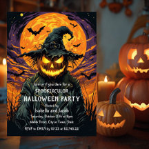 Häx pumpa Halloween-fest inbjudan Jack O La