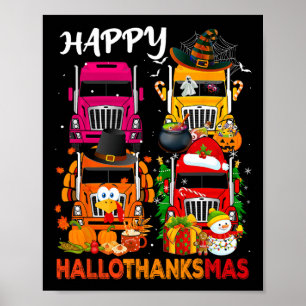 Häx Turkiet Santa Lastbilar Lastbilschaufförer Gla Poster