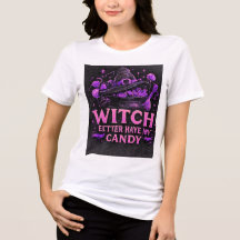 Häxa bättre ha min godis rosa Halloween-grafik 