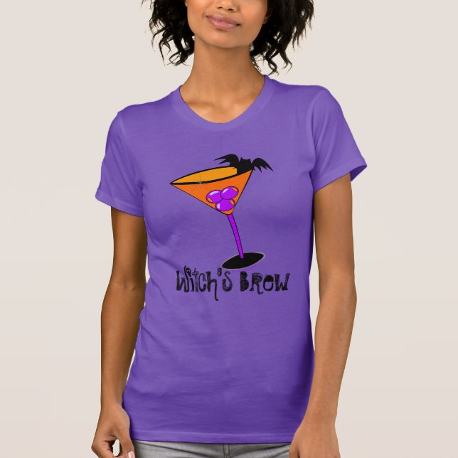 Häxa brygdHalloween Martini skjorta T-shirt (Framsida)