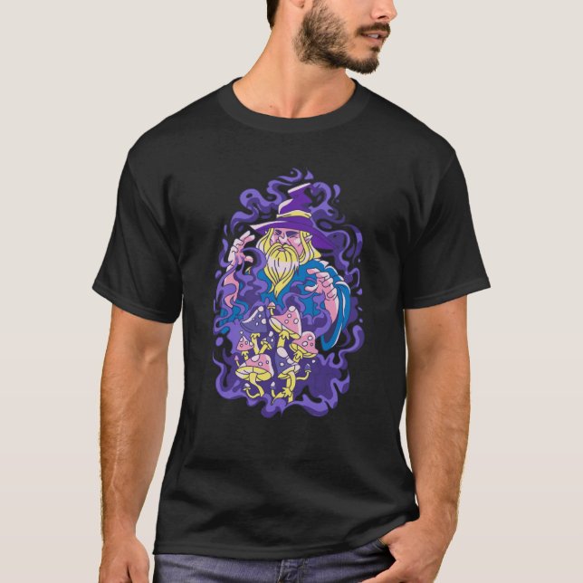 häxa Elixir-svampar magician-meditation spiritu T Shirt (Framsida)