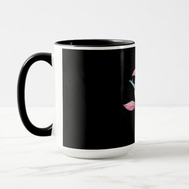 Häxa Flygande kvast Halloween-design Mugg (Vänster)