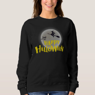 Häxa flygande över månen Gott Halloween T Shirt