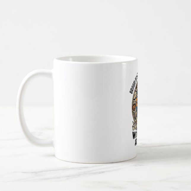 Häxa flygvärdin Halloween kvast bröt design Kaffemugg (Vänster)