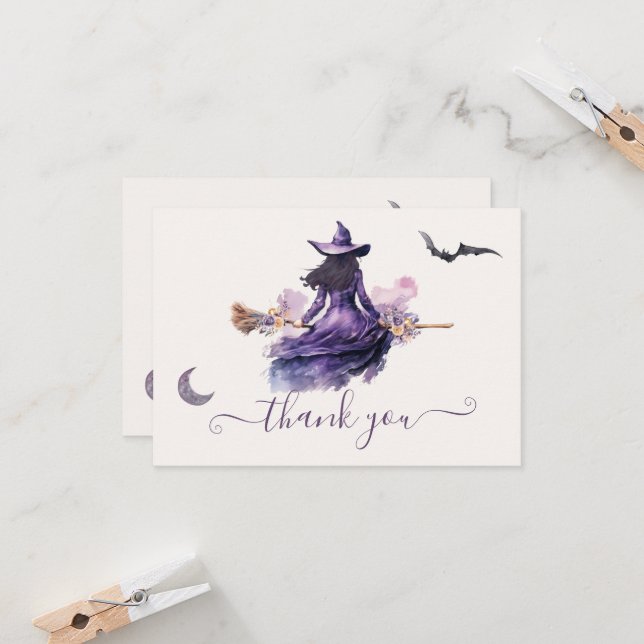 Häxa gifter sig Halloween-kort Inbjudningar (Fram/Back In Situ)