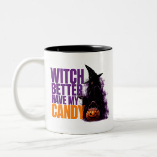 🧙 Häxa Hade Bättre Ha Min Godis Rolig Halloween C Två-Tonad Mugg