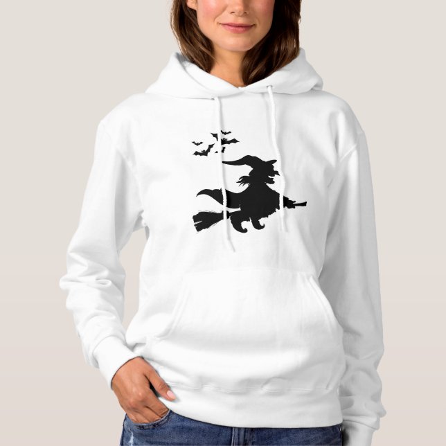 Häxa Halloween-hoodie T Shirt (Framsida)