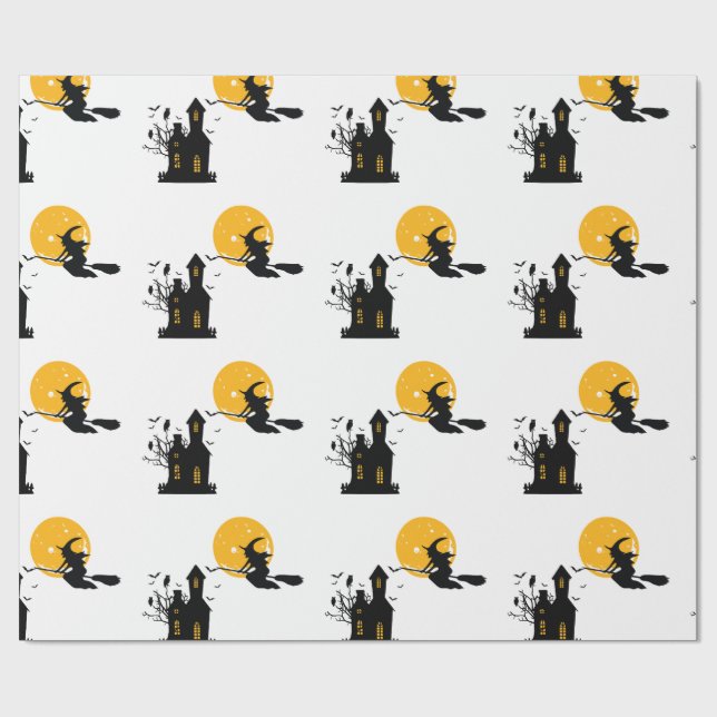 häxa halloween  presentpapper (Platt)