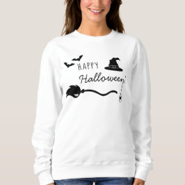 Häxa Hatt Och Kvast Med Spindel Och Fladdermöss Ha T Shirt