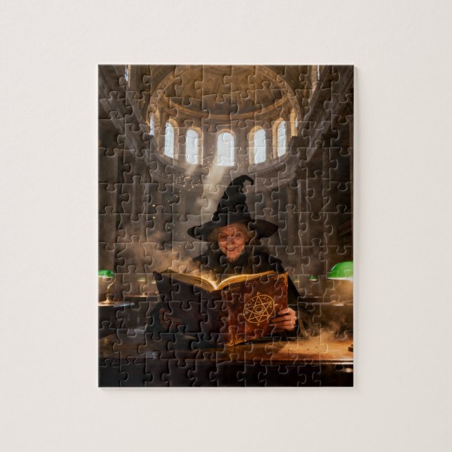 Häxa i biblioteket pussel (Vertikal)