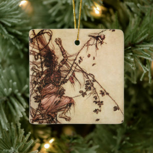 Häxa intrasslad i törnar av Arthur Rackham Julgransprydnad Keramik