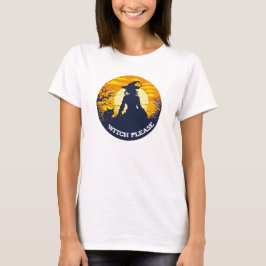 Häxa Kitty Katt Kul Halloween-dekorationsdräkt T Shirt