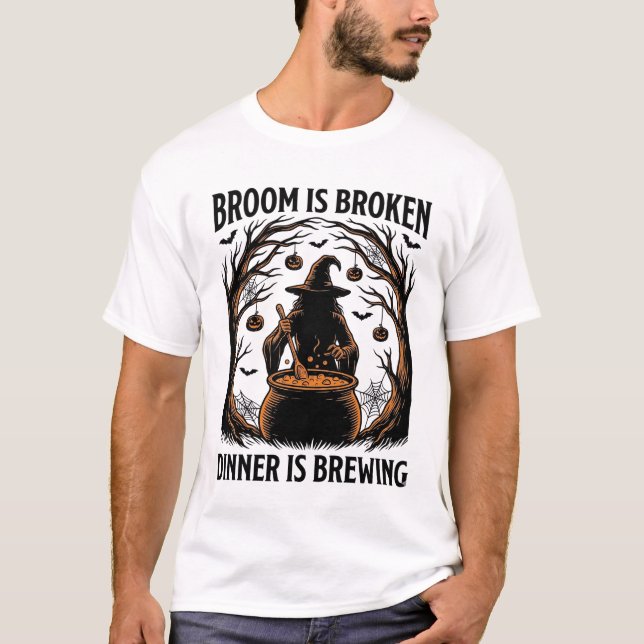 Häxa Kokar Tröja Rolig Halloween Kittel Design (Framsida)