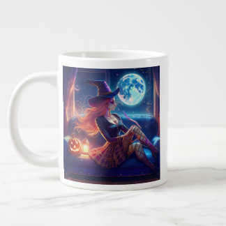 Häxa med månen Jumbo kaffemug Mugg