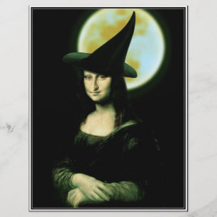 Häxa Mona Lisa Halloween Fullmåne