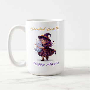 Häxa och Boo-Bästisar Söta Halloween-Magi Kaffemugg