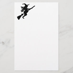 Häxa på en kvastSilhouette Brevpapper